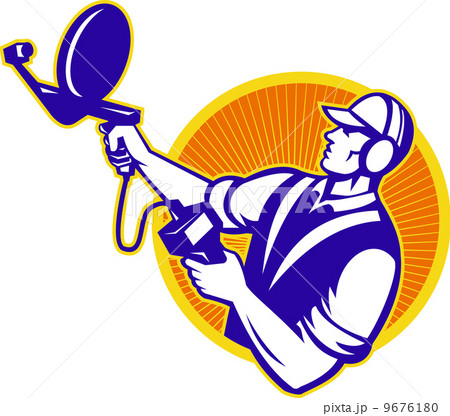 Engineer Technician With Ultrasound Sonar Dish 9676180
