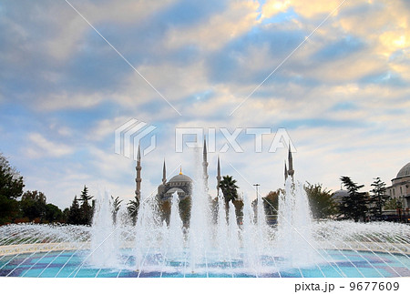 sultanahmet mosque and fountain in istanbul 9677609