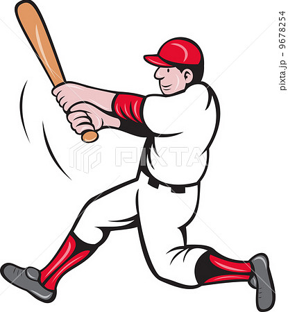 cartoon baseball player running