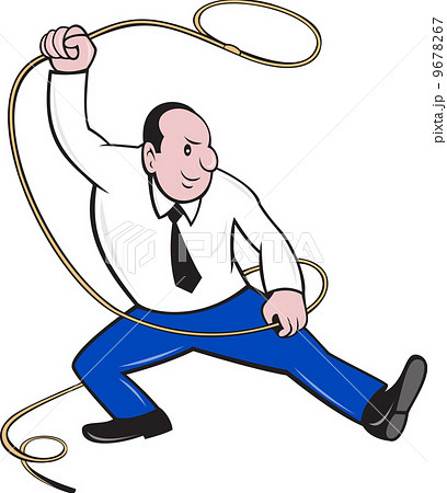 Businessman Holding Lasso Rope 9678267
