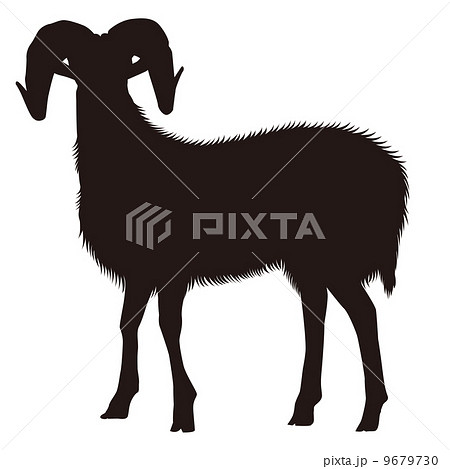 未 シルエット_03（Vector） 9679730