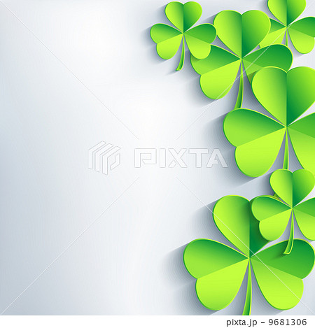 Abstract St. Patrick's day background with leaf clover 9681306