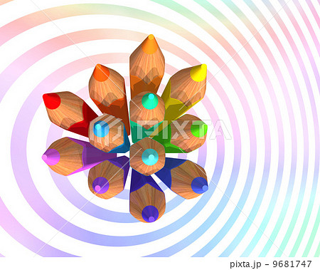 レインボーカラーの色鉛筆 レインボーカラーの色鉛筆 9681747