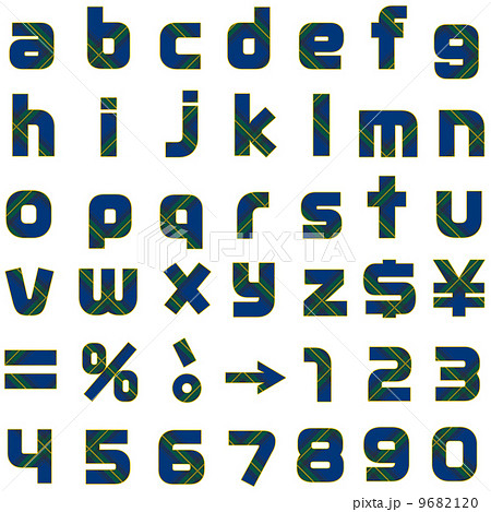 タータンチェック　アルファベット　小文字 9682120