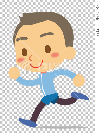走る　若い男性 9682148