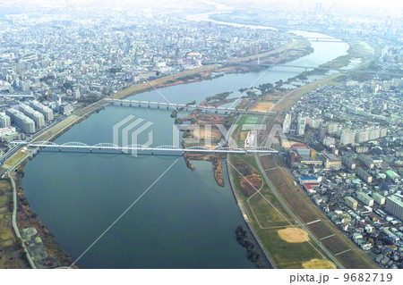 大阪　淀川空撮 9682719