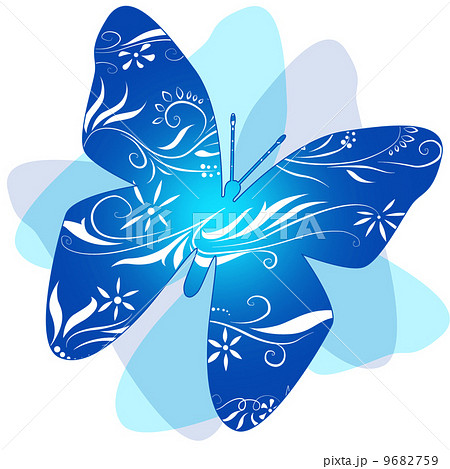 蝶模様のイラスト素材