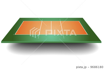 volleyball court with perspective 9686180