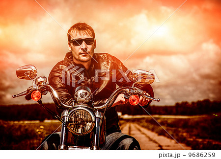 Biker on a motorcycle 9686259