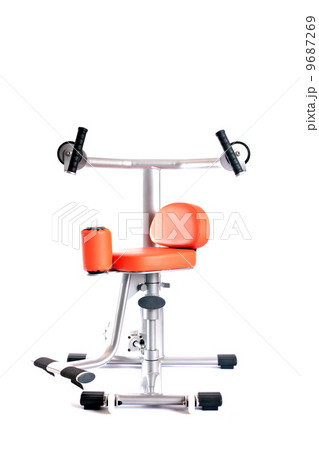 Modern hydraulic simulator isolated on white 9687269