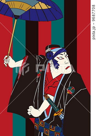 豊原周延 助六 市川団十郎のイメージイラスト 豊原周延 助六 市川団十郎のイメージイラスト 9687708