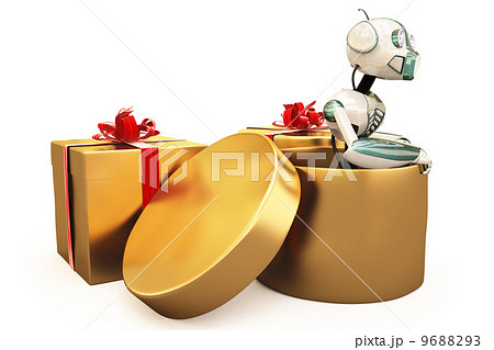 robot and gift robot and gift 9688293