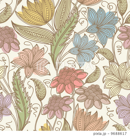 Vintage seamless floral background Vintage seamless floral background 9688617