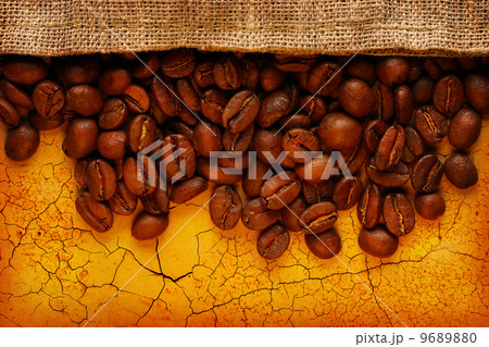 Coffee beans with sack 9689880