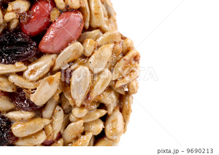 Round candied seeds and nuts. Round candied seeds and nuts. 9690213