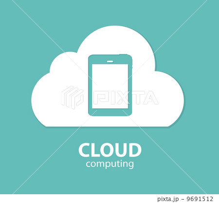 Cloud Computing Concept on Different Electronic Devices. Vector  9691512