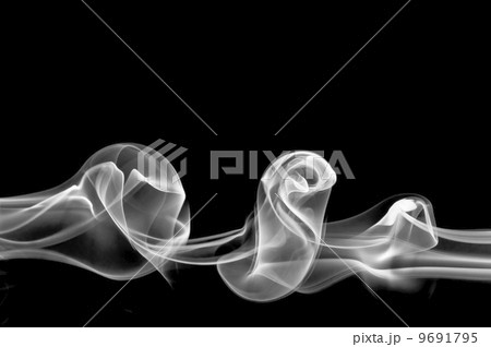Abstract smoke isolated on black 9691795
