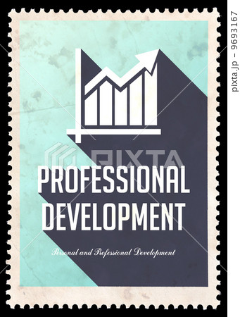 Professional Development on Blue in Flat Design. Professional Development on Blue in Flat Design. 9693167