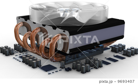 CPU fan on radiator 9693407