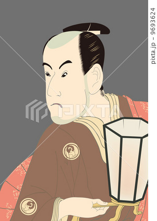 東洲斎写楽 三世坂東彦三郎の鷺坂左内のイラスト  9693624
