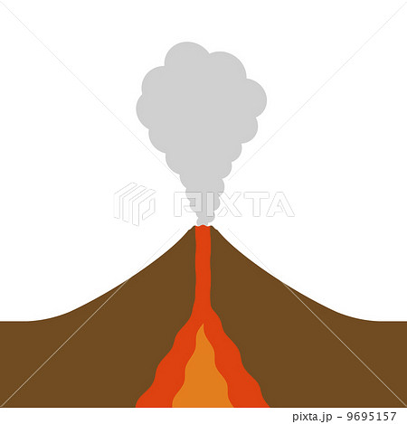火山活動のイラスト素材