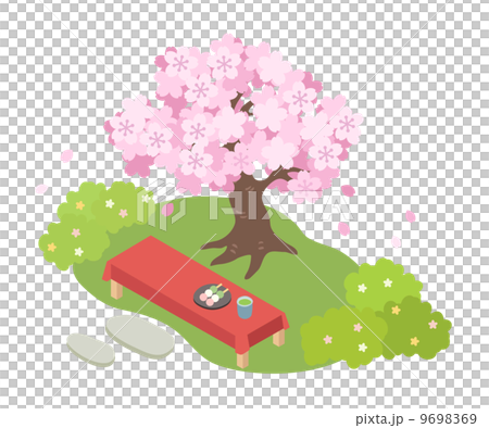 桜と縁台(床机) 桜と縁台(床机) 9698369