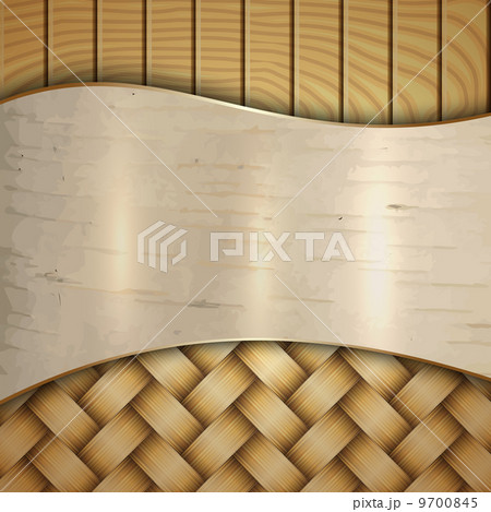 Vector abstract wooden texture with wickerwork, birch and curves Vector abstract wooden texture with wickerwork, birch and curves 9700845