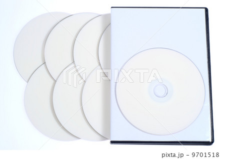 blank case DVD / CD and disk on white background 9701518