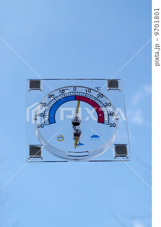 thermometer outdoor in the blue sky 9701801