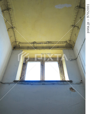 Damaged ceiling in an old abandoned home Damaged ceiling in an old abandoned home 9702001