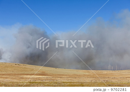 A large forest fire near Ellensburg in Kittitas county,Washington state, USA. A large forest fire near Ellensburg in Kittitas county,Washington state, USA. 9702281