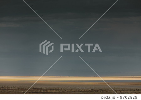 Storm clouds over Bonneville Salt Flats, dusk 9702829