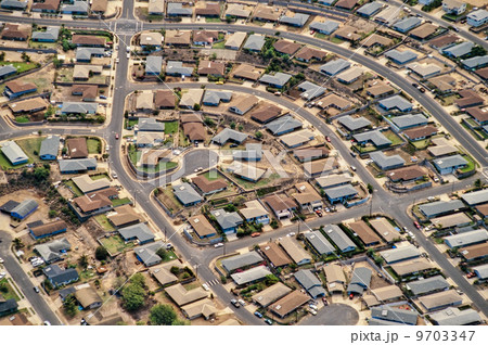Suburban development, viewed from the air, on Maui, Hawaii 9703347