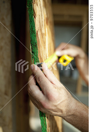 A construction site, a domestic house being built in a rural setting in New York State, USA A construction site, a domestic house being built in a rural setting in New York State, USA 9703555