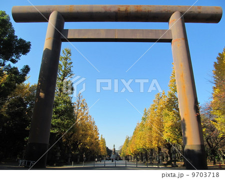 秋の靖国神社　大鳥居 9703718