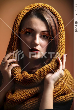 Autumn woman fresh girl glamour eye-lashes Autumn woman fresh girl glamour eye-lashes 9706055