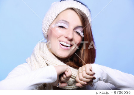 winter fashion woman warm clothing creative makeup winter fashion woman warm clothing creative makeup 9706056
