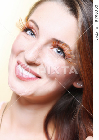 Autumn woman stylish creative make up false eye lashes Autumn woman stylish creative make up false eye lashes 9706390