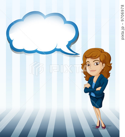 A woman with an empty cloud callout A woman with an empty cloud callout 9706978