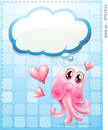 A pink monster with an empty thought A pink monster with an empty thought 9707012