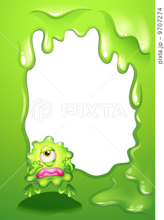 A green monster in a green border design 9707274