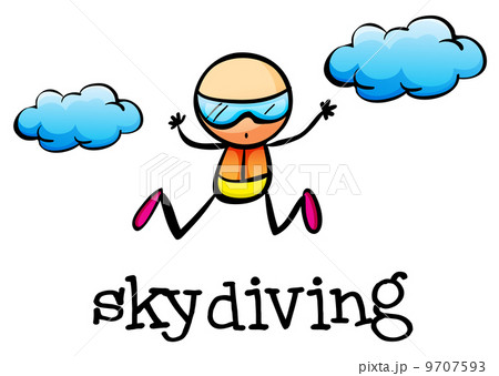 A stickman skydiving 9707593
