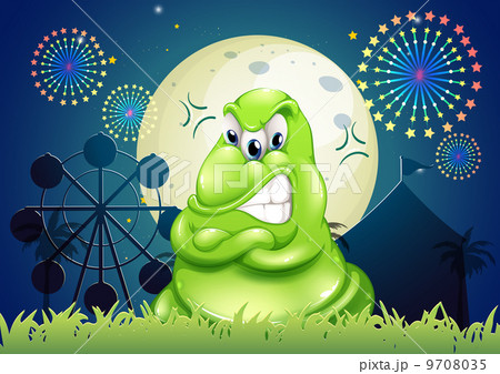 An angry monster at the amusement park 9708035