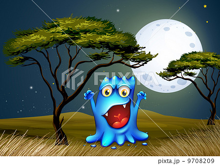 A monster near the tree under the bright fullmoon A monster near the tree under the bright fullmoon 9708209