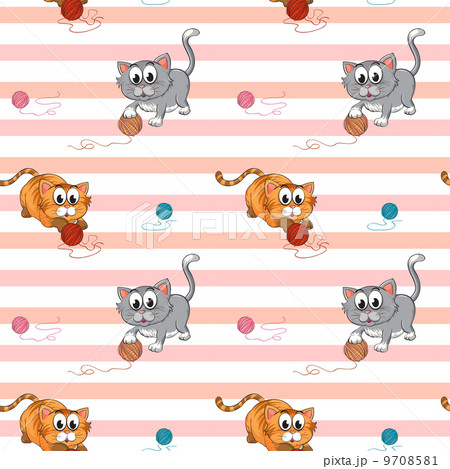 Seamless design with cats playing Seamless design with cats playing 9708581