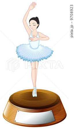 A ballet dancer trophy with an empty template 9708923