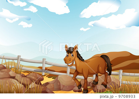 A horse near the rocks 9708933