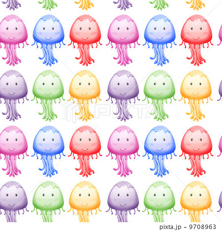 A seamless design with jellies 9708963