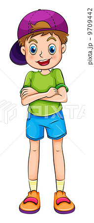 A smiling young boy with a cap 9709442