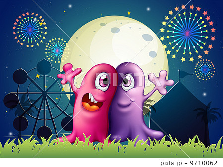 A carnival with two one-eyed monsters 9710062